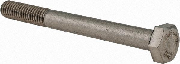 Value Collection - M6x1.00mm Metric Coarse, 60mm Length Under Head Hex Head Cap Screw - Partially Threaded, Grade 18-8 & Austenitic A2 Stainless Steel, 10mm Hex - USA Tool & Supply