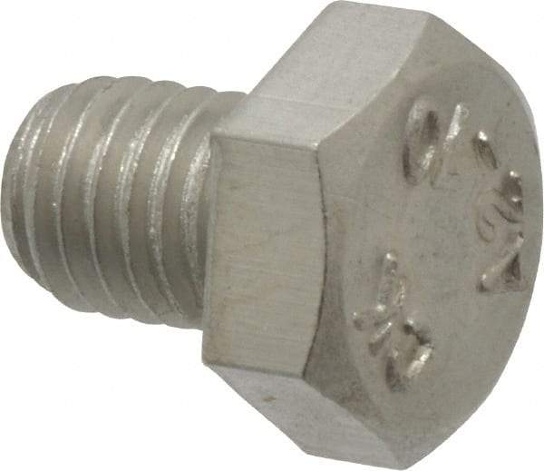 Value Collection - M8x1.25mm Metric Coarse, 10mm Length Under Head Hex Head Cap Screw - Fully Threaded, Grade 18-8 & Austenitic A2 Stainless Steel, 13mm Hex - USA Tool & Supply
