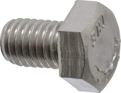 Value Collection - M8x1.25mm Metric Coarse, 12mm Length Under Head Hex Head Cap Screw - Fully Threaded, Grade 18-8 & Austenitic A2 Stainless Steel, 13mm Hex - USA Tool & Supply