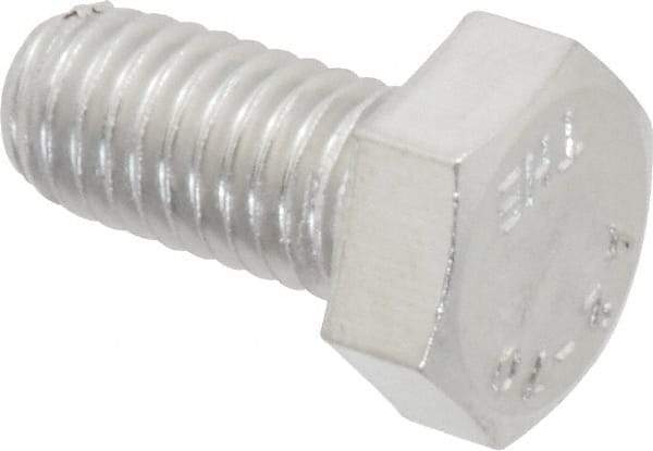 Value Collection - M8x1.25mm Metric Coarse, 16mm Length Under Head Hex Head Cap Screw - Fully Threaded, Grade 18-8 & Austenitic A2 Stainless Steel, 13mm Hex - USA Tool & Supply