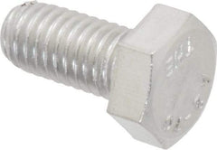 Value Collection - M8x1.25mm Metric Coarse, 16mm Length Under Head Hex Head Cap Screw - Fully Threaded, Grade 18-8 & Austenitic A2 Stainless Steel, 13mm Hex - USA Tool & Supply