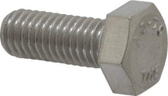 Value Collection - M8x1.25mm Metric Coarse, 20mm Length Under Head Hex Head Cap Screw - Fully Threaded, Grade 18-8 & Austenitic A2 Stainless Steel, 13mm Hex - USA Tool & Supply