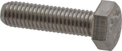 Value Collection - M8x1.25mm Metric Coarse, 30mm Length Under Head Hex Head Cap Screw - Fully Threaded, Grade 18-8 & Austenitic A2 Stainless Steel, 13mm Hex - USA Tool & Supply