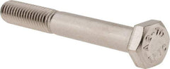 Value Collection - M8x1.25mm Metric Coarse, 60mm Length Under Head Hex Head Cap Screw - Partially Threaded, Grade 18-8 & Austenitic A2 Stainless Steel, 13mm Hex - USA Tool & Supply