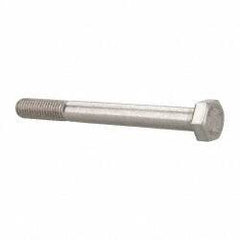 Value Collection - M8x1.25mm Metric Coarse, 80mm Length Under Head Hex Head Cap Screw - Partially Threaded, Grade 18-8 & Austenitic A2 Stainless Steel, 13mm Hex - USA Tool & Supply