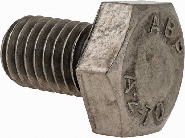 Value Collection - M10x1.50mm Metric Coarse, 16mm Length Under Head Hex Head Cap Screw - Fully Threaded, Grade 18-8 & Austenitic A2 Stainless Steel, 17mm Hex - USA Tool & Supply