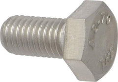 Value Collection - M10x1.50mm Metric Coarse, 20mm Length Under Head Hex Head Cap Screw - Fully Threaded, Grade 18-8 & Austenitic A2 Stainless Steel, 17mm Hex - USA Tool & Supply