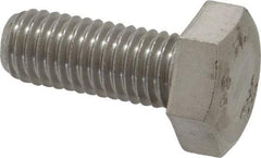 Value Collection - M10x1.50mm Metric Coarse, 25mm Length Under Head Hex Head Cap Screw - Fully Threaded, Grade 18-8 & Austenitic A2 Stainless Steel, 17mm Hex - USA Tool & Supply
