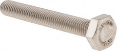 Value Collection - M10x1.50mm Metric Coarse, 75mm Length Under Head Hex Head Cap Screw - Fully Threaded, Grade 18-8 & Austenitic A2 Stainless Steel, 17mm Hex - USA Tool & Supply