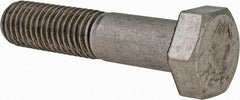 Value Collection - M12x1.75mm Metric Coarse, 55mm Length Under Head Hex Head Cap Screw - Partially Threaded, Grade 18-8 & Austenitic A2 Stainless Steel, 19mm Hex - USA Tool & Supply