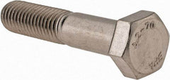 Value Collection - M12x1.75mm Metric Coarse, 60mm Length Under Head Hex Head Cap Screw - Partially Threaded, Grade 18-8 & Austenitic A2 Stainless Steel, 19mm Hex - USA Tool & Supply