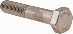 Value Collection - M12x1.75mm Metric Coarse, 65mm Length Under Head Hex Head Cap Screw - Partially Threaded, Grade 18-8 & Austenitic A2 Stainless Steel, 19mm Hex - USA Tool & Supply