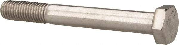Value Collection - M12x1.75mm Metric Coarse, 100mm Length Under Head Hex Head Cap Screw - Partially Threaded, Grade 18-8 & Austenitic A2 Stainless Steel, 19mm Hex - USA Tool & Supply