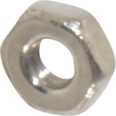 Value Collection - M2.5x0.45 Stainless Steel Right Hand Hex Nut - 4mm Across Flats, 1.6mm High, Uncoated - USA Tool & Supply