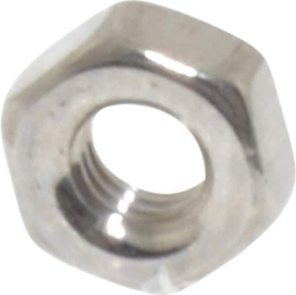 Value Collection - M3x0.50 Stainless Steel Right Hand Hex Nut - 5.5mm Across Flats, 2.4mm High, Uncoated - USA Tool & Supply