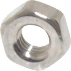 Value Collection - M3x0.50 Stainless Steel Right Hand Hex Nut - 5.5mm Across Flats, 2.4mm High, Uncoated - USA Tool & Supply