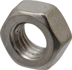 Value Collection - M6x1.00 Stainless Steel Right Hand Hex Nut - 10mm Across Flats, 5mm High, Uncoated - USA Tool & Supply