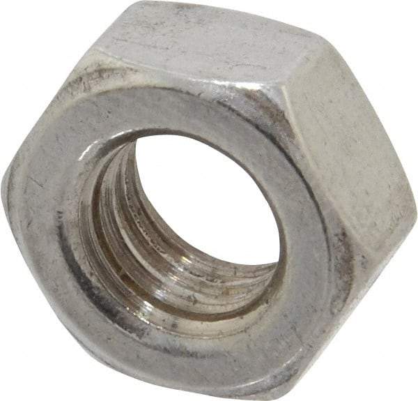 Value Collection - M8x1.25 Stainless Steel Right Hand Hex Nut - 13mm Across Flats, 6.5mm High, Uncoated - USA Tool & Supply