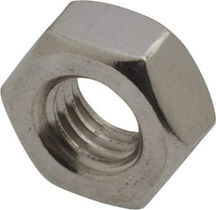 Value Collection - M10x1.50 Stainless Steel Right Hand Hex Nut - 17mm Across Flats, 8mm High, Uncoated - USA Tool & Supply