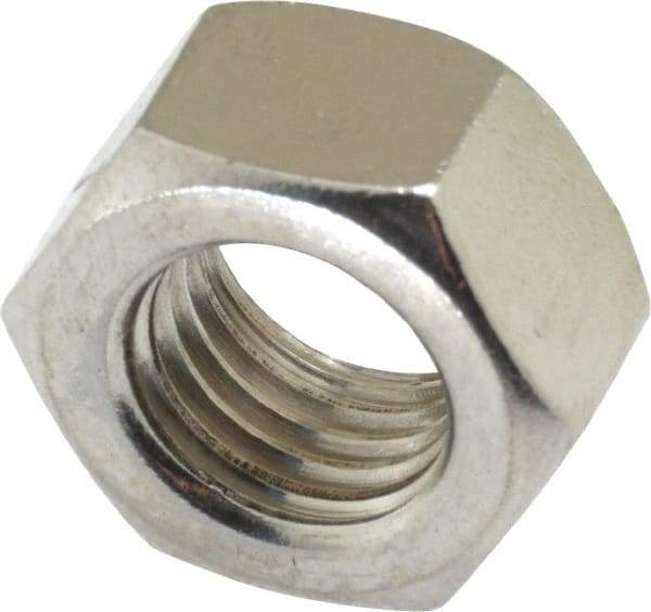 Value Collection - M16x2.00 Stainless Steel Right Hand Hex Nut - 24mm Across Flats, 13mm High, Uncoated - USA Tool & Supply