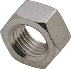Value Collection - M20x2.50 Stainless Steel Right Hand Hex Nut - 30mm Across Flats, 16mm High, Uncoated - USA Tool & Supply