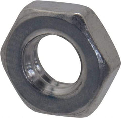Value Collection - M4x0.70 Metric Coarse Stainless Steel Right Hand Hex Jam Nut - 7mm Across Flats, 2.2mm High, Uncoated - USA Tool & Supply