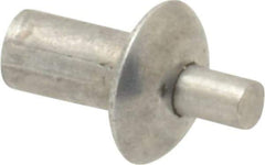 Made in USA - Universal Head Aluminum Alloy Drive Blind Rivet - Stainless Steel Mandrel, 0.109" to 1/8" Grip, 1/4" Head Diam, 0.128" to 0.14" Hole Diam, 0.219" Length Under Head, 1/8" Body Diam - USA Tool & Supply