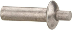 Made in USA - Universal Head Aluminum Alloy Drive Blind Rivet - Aluminum Alloy Mandrel, 0.453" to 1/2" Grip, 3/8" Head Diam, 0.191" to 0.219" Hole Diam, 0.656" Length Under Head, 3/16" Body Diam - USA Tool & Supply