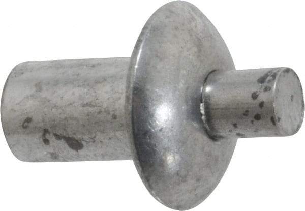 Made in USA - Universal Head Aluminum Alloy Drive Blind Rivet - Aluminum Alloy Mandrel, 0.203" to 1/4" Grip, 1/2" Head Diam, 0.266" to 0.281" Hole Diam, 0.416" Length Under Head, 1/4" Body Diam - USA Tool & Supply