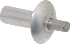 Made in USA - Brazier Head Aluminum Alloy Drive Blind Rivet - Stainless Steel Mandrel, 0.203" to 7/32" Grip, 0.312" Head Diam, 0.128" to 0.14" Hole Diam, 0.313" Length Under Head, 1/8" Body Diam - USA Tool & Supply