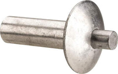 Made in USA - Brazier Head Aluminum Alloy Drive Blind Rivet - Aluminum Alloy Mandrel, 0.578" to 5/8" Grip, 5/8" Head Diam, 0.266" to 0.281" Hole Diam, 0.781" Length Under Head, 1/4" Body Diam - USA Tool & Supply