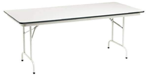 ALERA - 72" Long x 30" Wide x 29" High Stationary Rectangular Folding Table - Light Gray, High Pressure Laminate - USA Tool & Supply