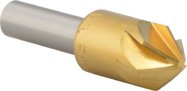 M.A. Ford - 5/8" Head Diam, 3/8" Shank Diam, 6 Flute 82° High Speed Steel Countersink - USA Tool & Supply