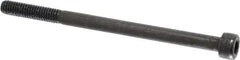 Value Collection - M6x1.00 Metric Coarse Hex Socket Drive, Socket Cap Screw - Grade 12.9 Alloy Steel, Black Oxide Finish, Partially Threaded, 90mm Length Under Head - USA Tool & Supply