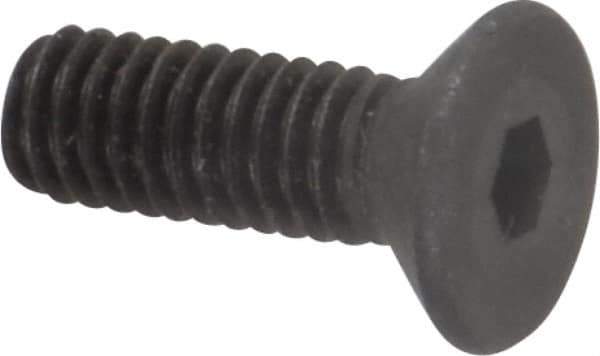 Value Collection - M4x0.70 Metric Coarse Hex Socket Drive, 90° Flat Screw - Grade 12.9 Alloy Steel, Black Oxide Finish, Fully Threaded, 12mm OAL - USA Tool & Supply