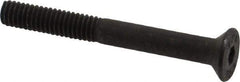 Value Collection - M4x0.70 Metric Coarse Hex Socket Drive, 90° Flat Screw - Grade 12.9 Alloy Steel, Black Oxide Finish, Partially Threaded, 35mm OAL - USA Tool & Supply