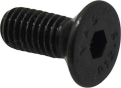 Value Collection - M5x0.80 Metric Coarse Hex Socket Drive, 90° Flat Screw - Grade 12.9 Alloy Steel, Black Oxide Finish, Fully Threaded, 12mm OAL - USA Tool & Supply