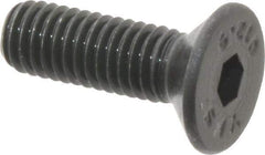 Value Collection - M5x0.80 Metric Coarse Hex Socket Drive, 90° Flat Screw - Grade 12.9 Alloy Steel, Black Oxide Finish, Fully Threaded, 16mm OAL - USA Tool & Supply