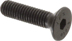 Value Collection - M5x0.80 Metric Coarse Hex Socket Drive, 90° Flat Screw - Grade 12.9 Alloy Steel, Black Oxide Finish, Fully Threaded, 20mm OAL - USA Tool & Supply