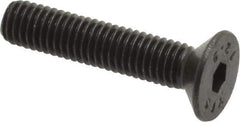 Value Collection - M5x0.80 Metric Coarse Hex Socket Drive, 90° Flat Screw - Grade 12.9 Alloy Steel, Black Oxide Finish, Fully Threaded, 25mm OAL - USA Tool & Supply