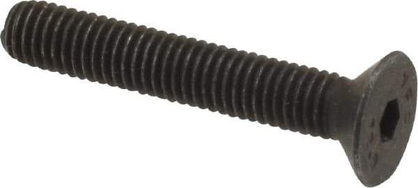 Value Collection - M5x0.80 Metric Coarse Hex Socket Drive, 90° Flat Screw - Grade 12.9 Alloy Steel, Black Oxide Finish, Fully Threaded, 30mm OAL - USA Tool & Supply