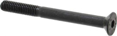 Value Collection - M5x0.80 Metric Coarse Hex Socket Drive, 90° Flat Screw - Grade 12.9 Alloy Steel, Black Oxide Finish, Partially Threaded, 50mm OAL - USA Tool & Supply