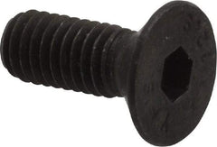 Value Collection - M6x1.00 Metric Coarse Hex Socket Drive, 90° Flat Screw - Grade 12.9 Alloy Steel, Black Oxide Finish, Fully Threaded, 16mm OAL - USA Tool & Supply