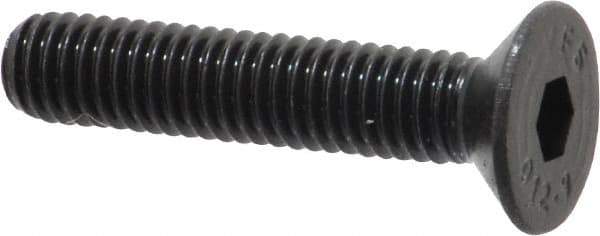 Value Collection - M6x1.00 Metric Coarse Hex Socket Drive, 90° Flat Screw - Grade 12.9 Alloy Steel, Black Oxide Finish, Fully Threaded, 30mm OAL - USA Tool & Supply