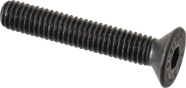 Value Collection - M6x1.00 Metric Coarse Hex Socket Drive, 90° Flat Screw - Grade 12.9 Alloy Steel, Black Oxide Finish, Fully Threaded, 35mm OAL - USA Tool & Supply