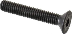 Value Collection - M6x1.00 Metric Coarse Hex Socket Drive, 90° Flat Screw - Grade 12.9 Alloy Steel, Black Oxide Finish, Fully Threaded, 35mm OAL - USA Tool & Supply