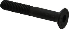 Value Collection - M6x1.00 Metric Coarse Hex Socket Drive, 90° Flat Screw - Grade 12.9 Alloy Steel, Black Oxide Finish, Partially Threaded, 40mm OAL - USA Tool & Supply
