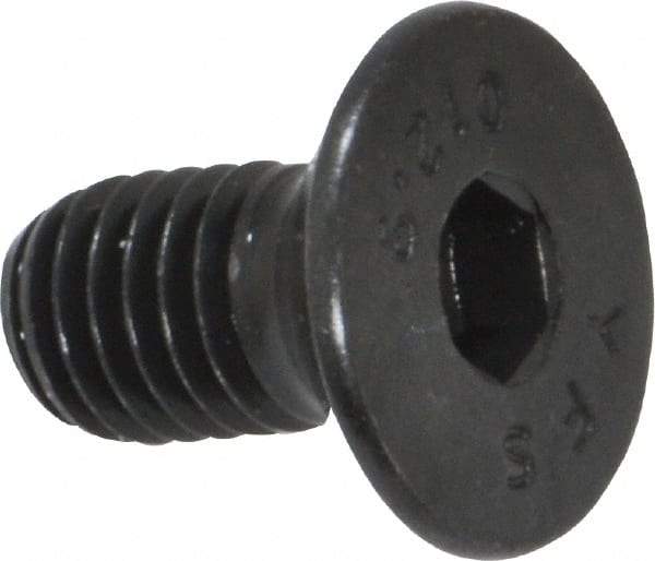 Value Collection - M8x1.25 Metric Coarse Hex Socket Drive, 90° Flat Screw - Grade 12.9 Alloy Steel, Black Oxide Finish, Fully Threaded, 16mm OAL - USA Tool & Supply