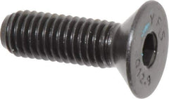 Value Collection - M8x1.25 Metric Coarse Hex Socket Drive, 90° Flat Screw - Grade 12.9 Alloy Steel, Black Oxide Finish, Fully Threaded, 25mm OAL - USA Tool & Supply