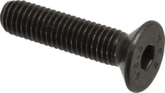 Value Collection - M8x1.25 Metric Coarse Hex Socket Drive, 90° Flat Screw - Grade 12.9 Alloy Steel, Black Oxide Finish, Fully Threaded, 35mm OAL - USA Tool & Supply